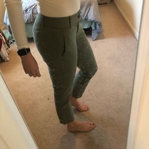 JCrew Frankie Stretch Olive Pants
